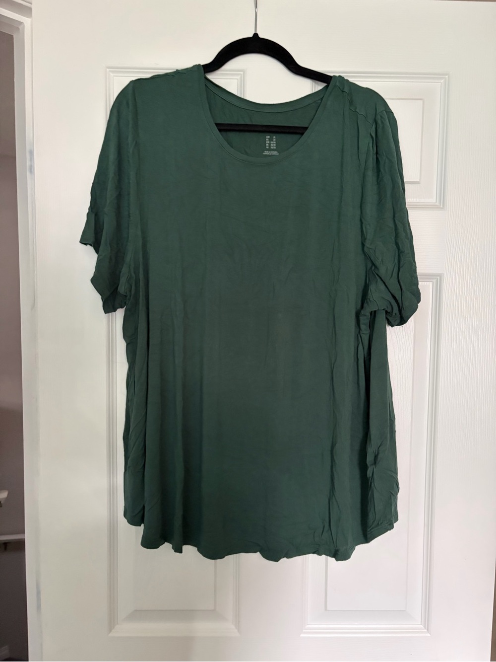 Addition Elle Relaxed Short Sleeve Tee in Forest Green